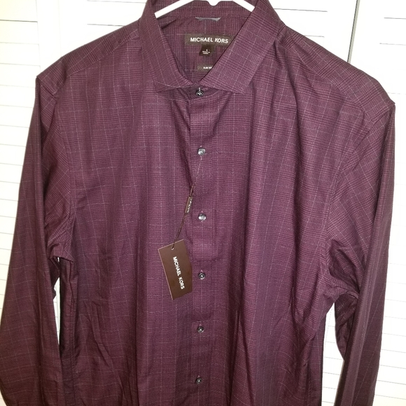 Michael Kors Men's Chaney Slim Plaid Sport Shirt - Picture 4 of 7